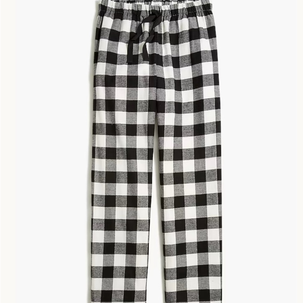 J. Crew Black and White Check Pajama Pants